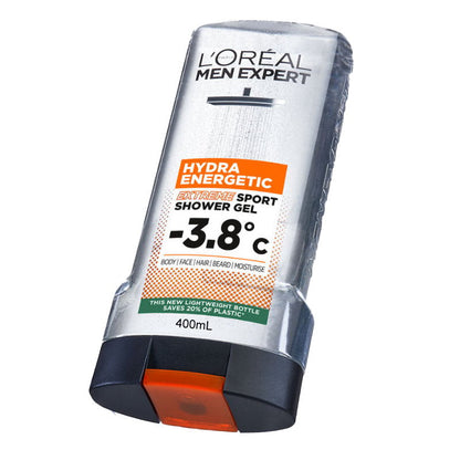 6x L'Oreal Men Expert Hydra Energetic Extreme Sport Shower Gel 400ml
