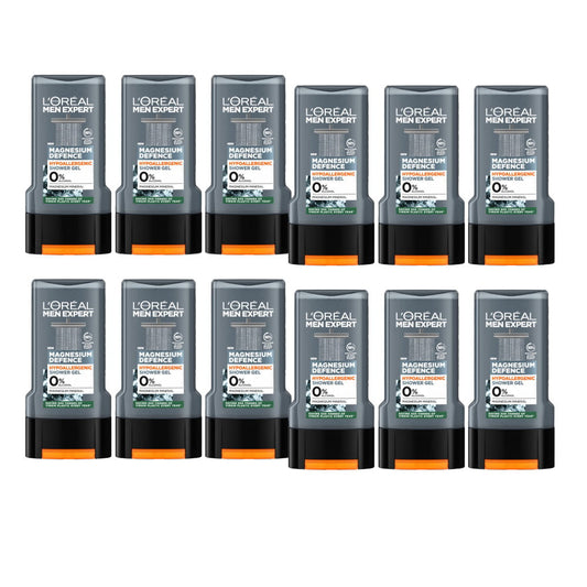 12x L’Oreal Men Expert Magnesium Defence Hypoallergenic Shower Gel 300ml
