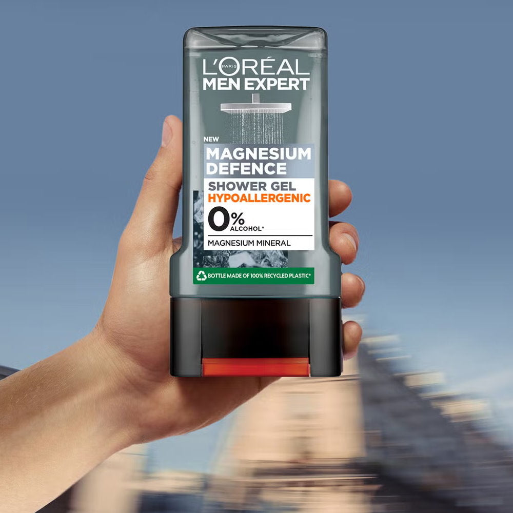 6x L’Oreal Men Expert Magnesium Defence Hypoallergenic Shower Gel 300ml
