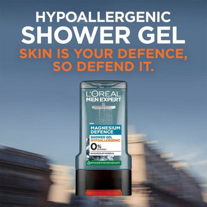 3x L’Oreal Men Expert Magnesium Defence Hypoallergenic Shower Gel 300ml