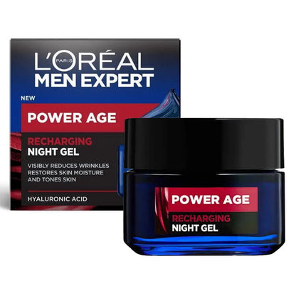 12x L'Oreal Paris Men Expert Power Age Recharging Night Gel 50ml