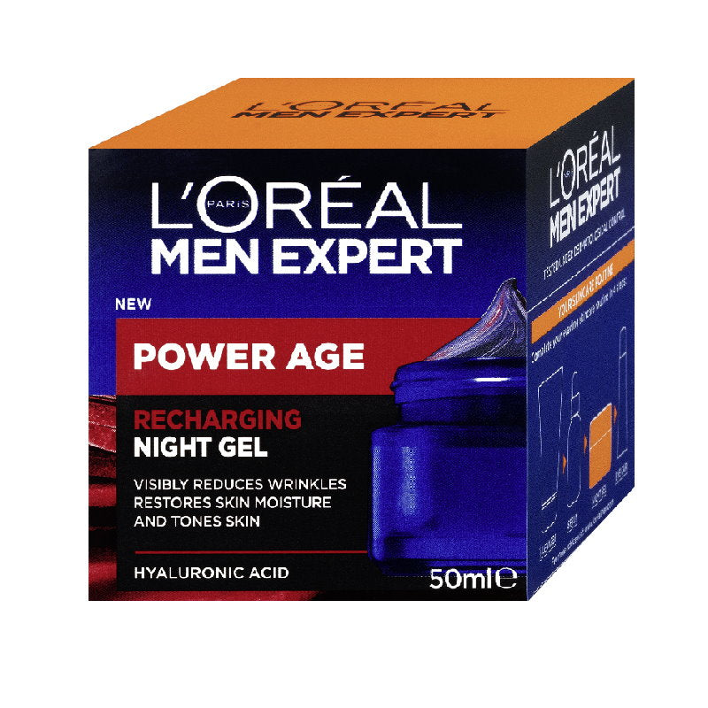 12x L'Oreal Paris Men Expert Power Age Recharging Night Gel 50ml