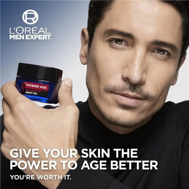 6x L'Oreal Paris Men Expert Power Age Recharging Night Gel 50ml