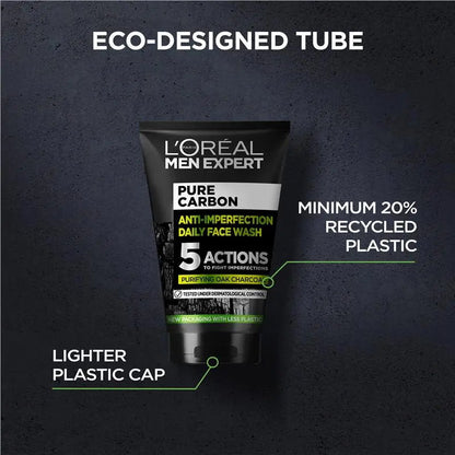 2x L'Oreal Paris Men Expert Pure Charcoal Face Wash 100ml