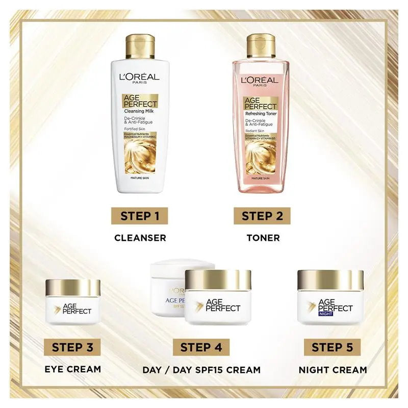 6x L'Oreal Paris Age Perfect Cleansing Milk 200ml