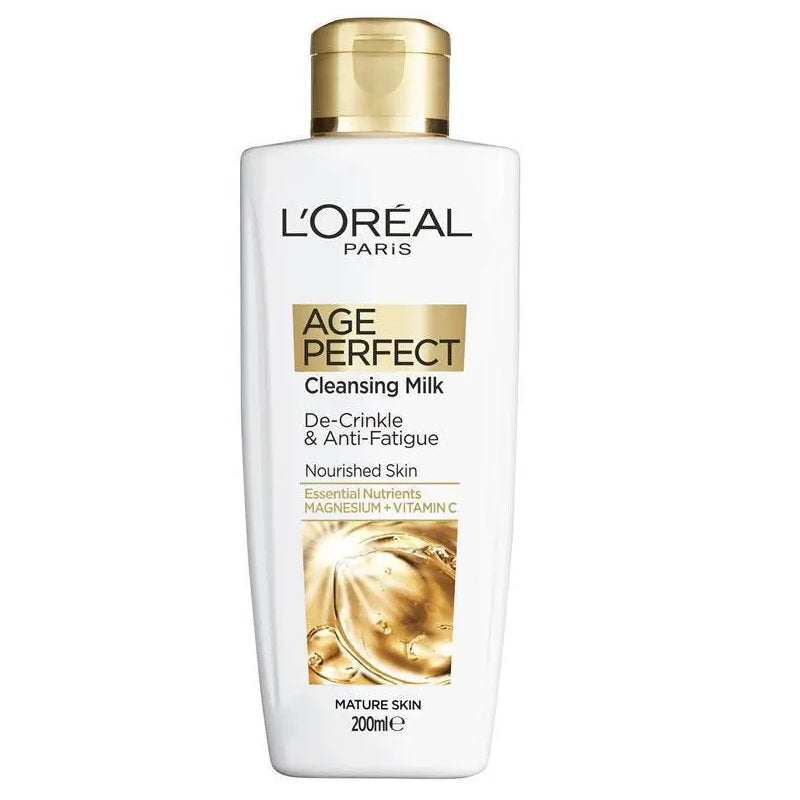 6x L'Oreal Paris Age Perfect Cleansing Milk 200ml