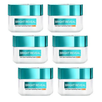 6x L'Oreal Paris Bright Reveal Dark Spot Hydrating Cream Moisturiser SPF15 50ml