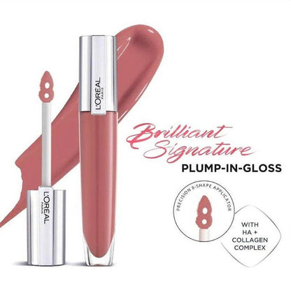 3x L'Oreal Paris Glow Paradise Plumping Lip Gloss 7ml 412 I Heighten