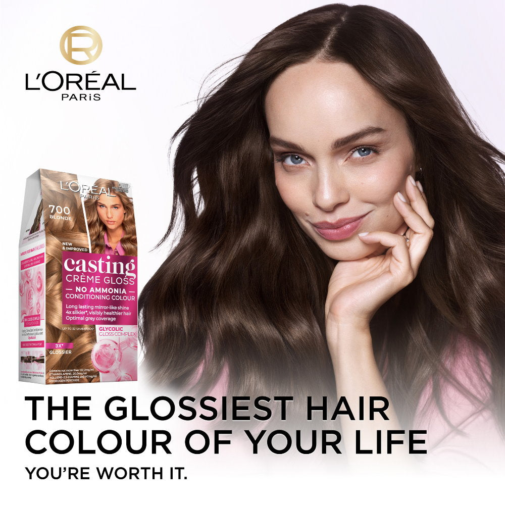 12x L'Oreal Paris Casting Creme Gloss Semi-Permanent Hair Colour 700 Dark Blonde
