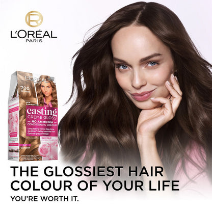3x L'Oreal Paris Casting Creme Gloss Semi-Permanent Hair Colour 700 Dark Blonde