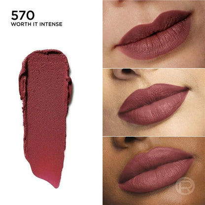 3x L'Oreal Paris Color Riche Blurred Matte in Balm Lipstick 570 Worth It Intense