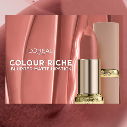 3x L'Oreal Paris Color Riche Blurred Matte in Balm Lipstick 601 Worth It