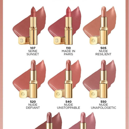 3x L'Oreal Paris Color Riche Satin Nude Intense Lipstick 540 Nu Unstoppable