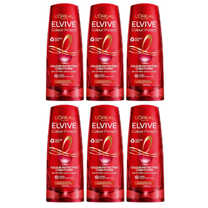 6x L'Oreal Paris Elvive Colour Protect Conditioner 300ml