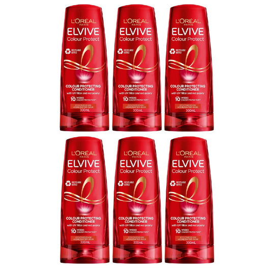 6x L'Oreal Paris Elvive Colour Protect Conditioner 300ml