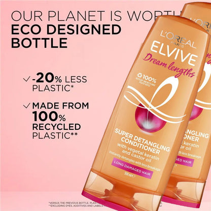 6x L'Oreal Paris Elvive Dream Lengths Detangling Conditioner 300ml
