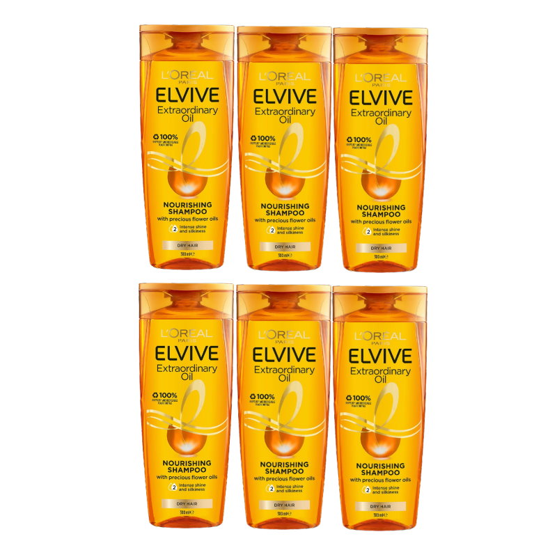 6x L’Oreal Paris Elvive Extraordinary Oil Nourishing Shampoo 300mL