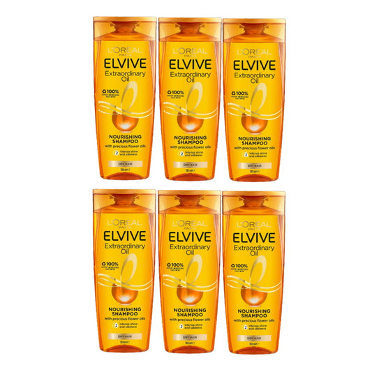 6x L’Oreal Paris Elvive Extraordinary Oil Nourishing Shampoo 300mL