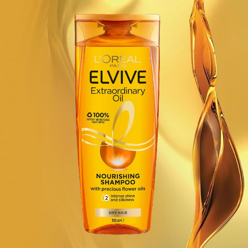 3x L’Oreal Paris Elvive Extraordinary Oil Nourishing Shampoo 300mL