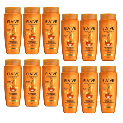 12x L'Oreal Paris Elvive Extraordinary Oil Nourishing Shampoo 700ml