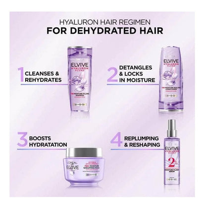 12x L'Oreal Paris Elvive Hyaluron Plump Hydrating Conditioner 700ml