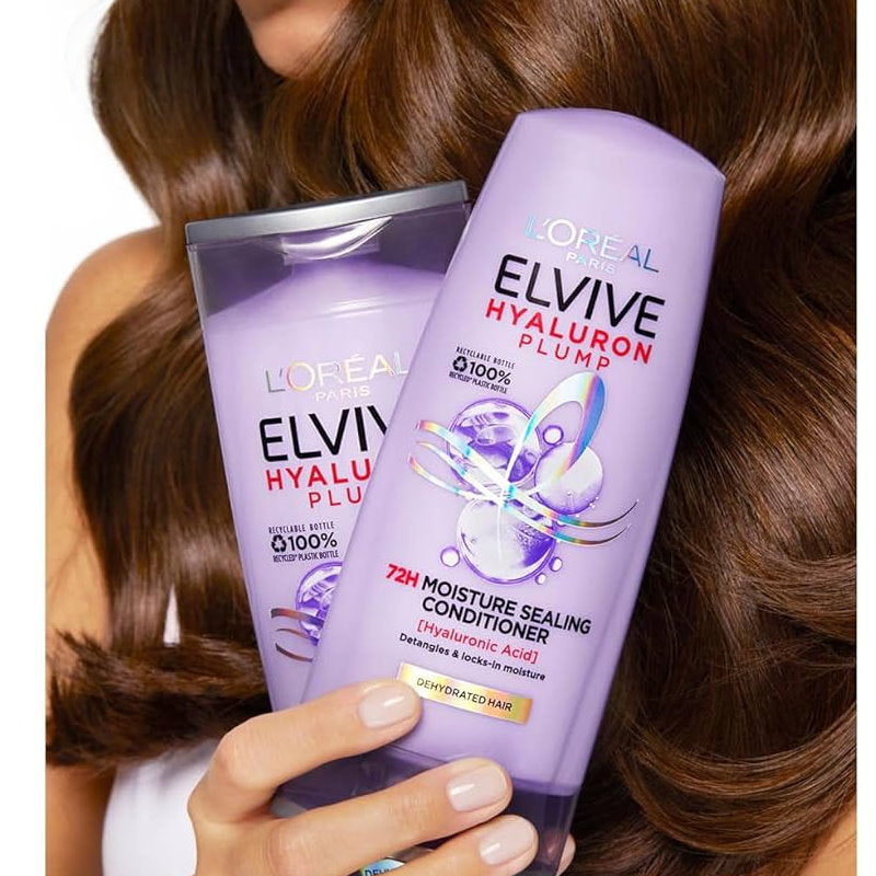 3x L'Oreal Paris Hyaluron Plump Shampoo Dehydrated Hair 300ml