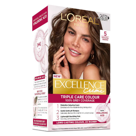 L'Oreal Paris Excellence Creme Hair Colour 5 Natural Brown