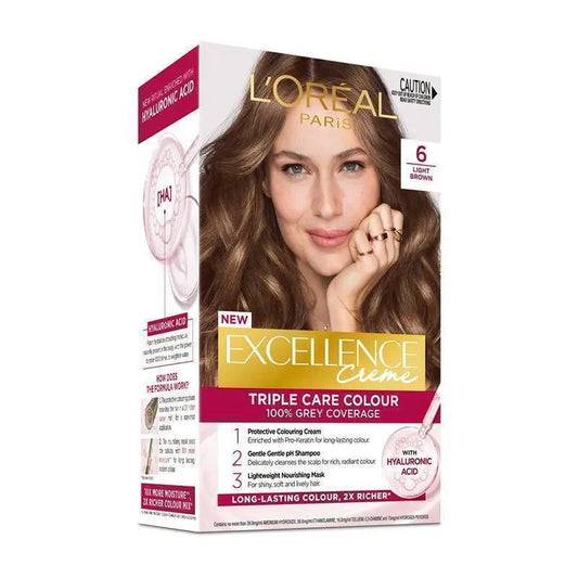 L'Oreal Paris Excellence Creme Hair Colour 6 Light Brown