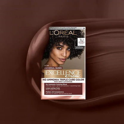 L'Oreal Paris Excellence Creme Universal Nudes Hair Colour 1U Black
