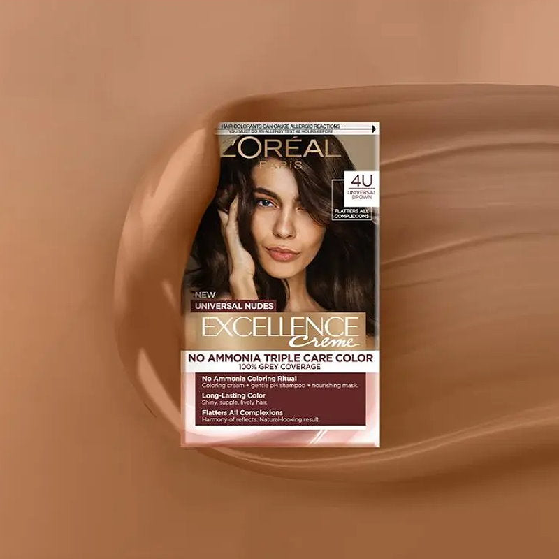 L'Oreal Paris Excellence Creme Universal Nudes Hair Colour 4U Brown