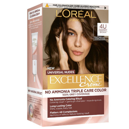 L'Oreal Paris Excellence Creme Universal Nudes Hair Colour 4U Brown