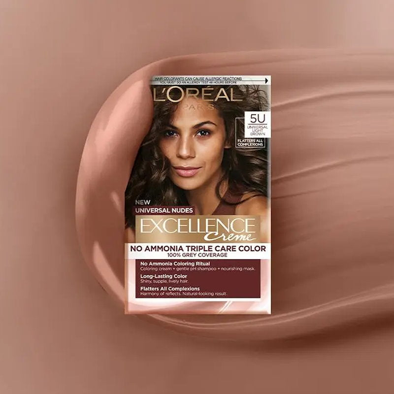L'Oreal Paris Excellence Creme Universal Nudes Hair Colour 5U Light Brown