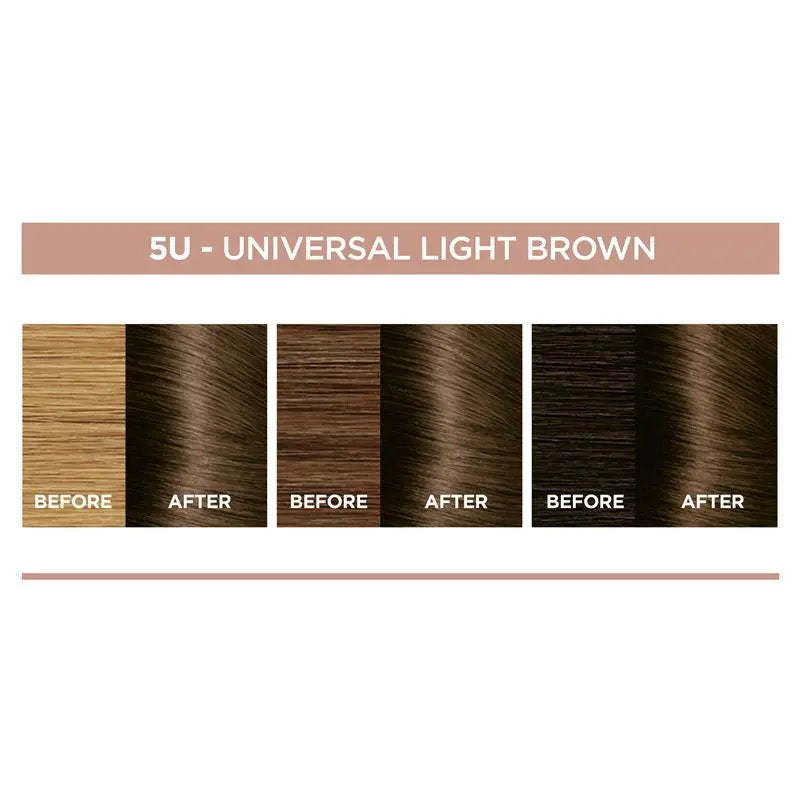 3x L'Oreal Paris Excellence Creme Universal Nudes Hair Colour 5U Light Brown