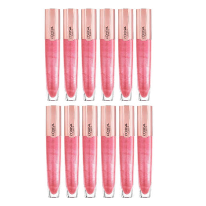 12x L'Oreal Paris Glow Paradise Plumping Lip Gloss 7ml 406 I Amplify