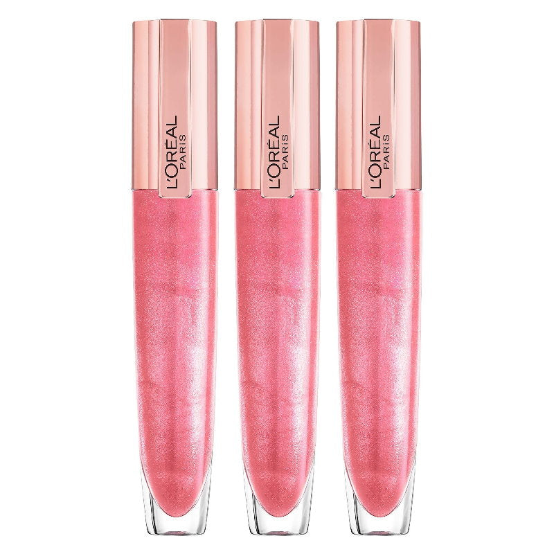 3x L'Oreal Paris Glow Paradise Plumping Lip Gloss 7ml 406 I Amplify