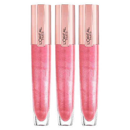 3x L'Oreal Paris Glow Paradise Plumping Lip Gloss 7ml 406 I Amplify