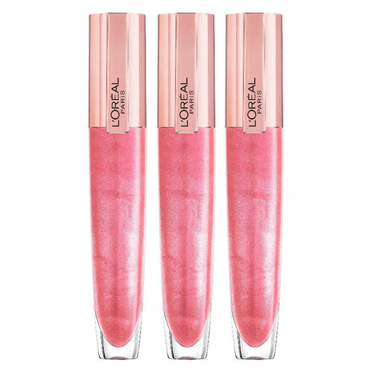 3x L'Oreal Paris Glow Paradise Plumping Lip Gloss 7ml 406 I Amplify