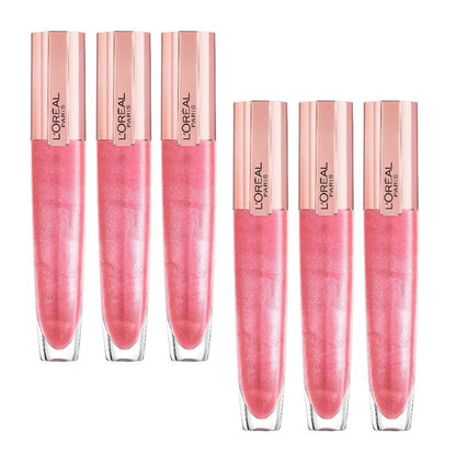 6x L'Oreal Paris Glow Paradise Plumping Lip Gloss 7ml 406 I Amplify