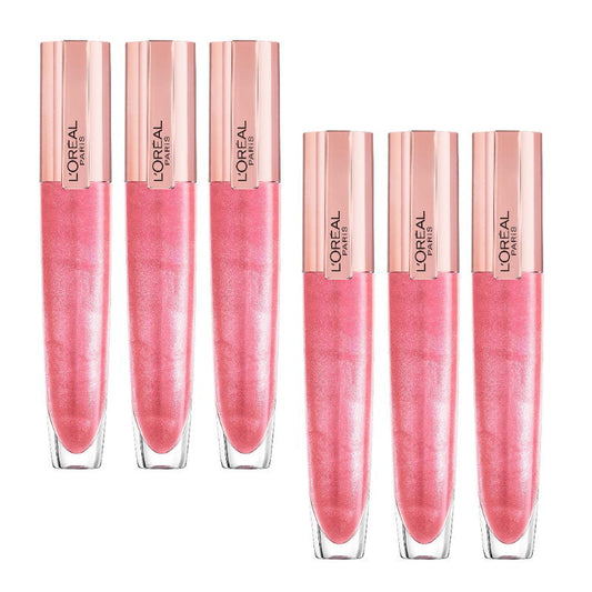 6x L'Oreal Paris Glow Paradise Plumping Lip Gloss 7ml 406 I Amplify