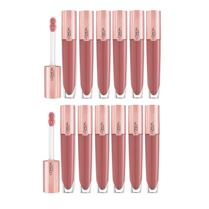 12x L'Oreal Paris Glow Paradise Plumping Lip Gloss 7ml 412 I Heighten