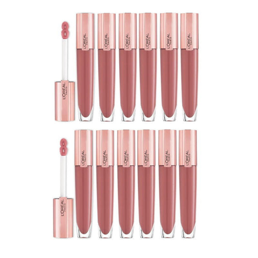 12x L'Oreal Paris Glow Paradise Plumping Lip Gloss 7ml 412 I Heighten
