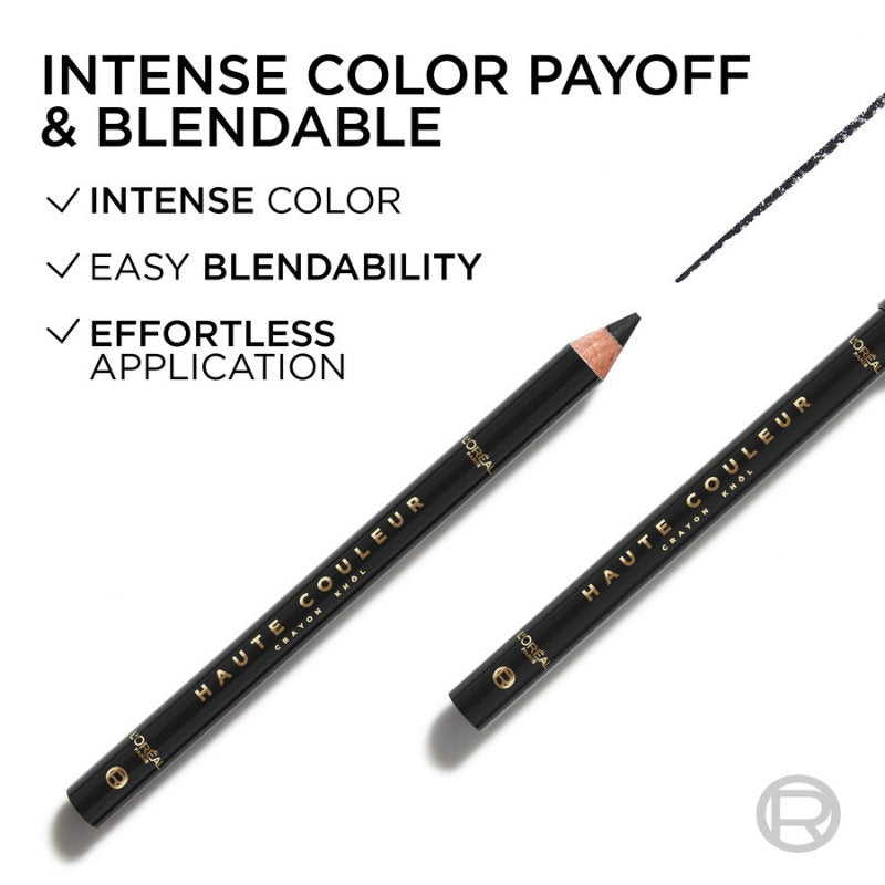 3x L'Oreal Paris Haute Couleur Khol Eyeliner 110 Noir Silk