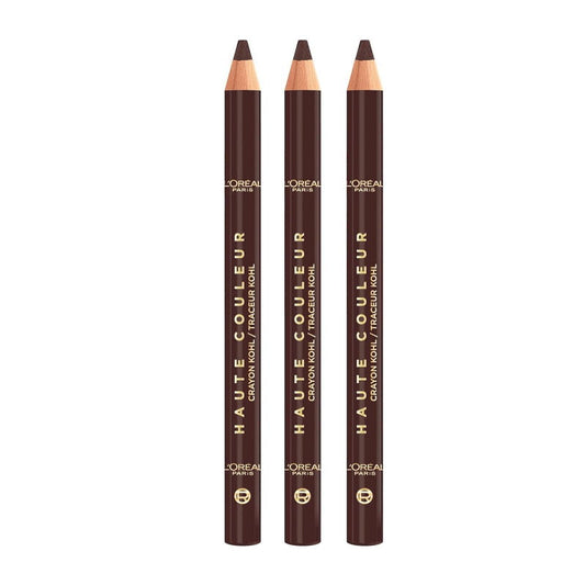 3pk L'Oreal Paris Haute Couleur Khol Eyeliner 120 Brun Leather