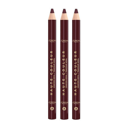 3pk L'Oreal Paris Haute Couleur Khol Eyeliner 150 Bordeaux Cashmere