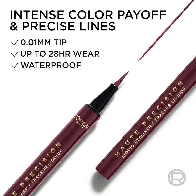 3pk L'Oreal Paris Haute Precision Liquid Eyeliner 050 Bordeaux Cashmere