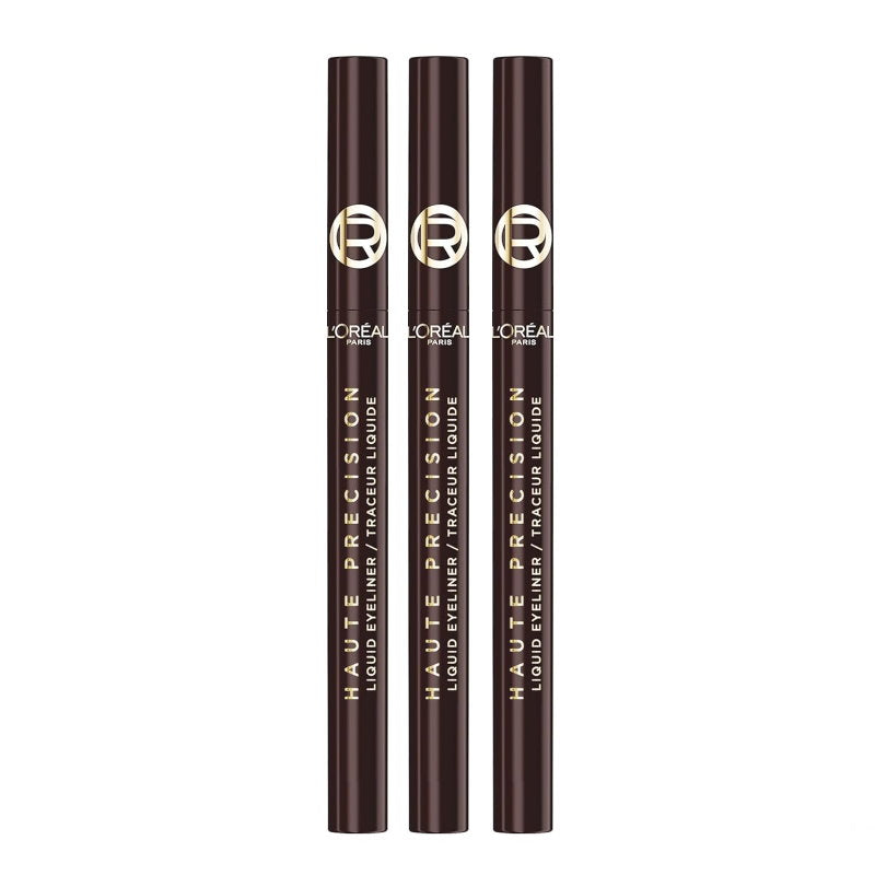 3x L'Oreal Paris Haute Precision Liquid Eyeliner - 20 Brun Leather
