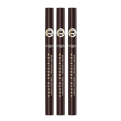 3x L'Oreal Paris Haute Precision Liquid Eyeliner - 20 Brun Leather