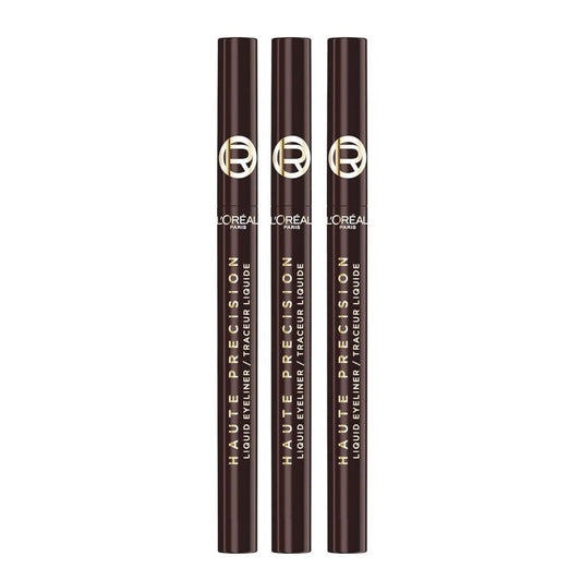 3x L'Oreal Paris Haute Precision Liquid Eyeliner - 20 Brun Leather