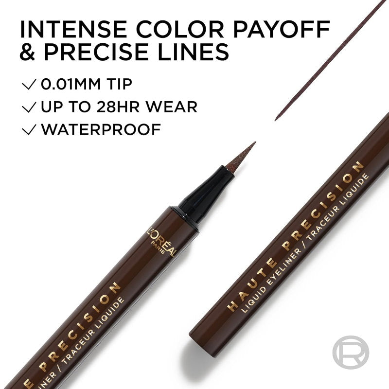 3x L'Oreal Paris Haute Precision Liquid Eyeliner - 20 Brun Leather