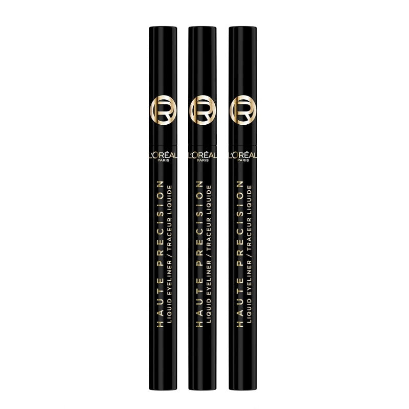 3pk L'Oreal Paris Haute Precision Liquid Eyeliner Noir Silk - Black
